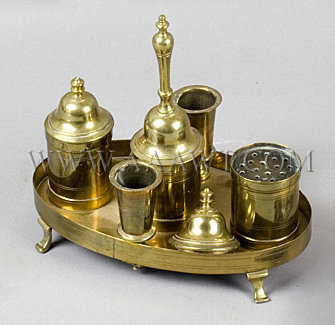 Brass Ink Stand c. 1800, entire view